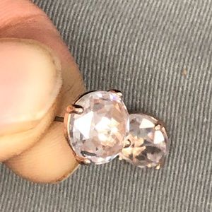 Kate spade rose gold new pink crystal earrings